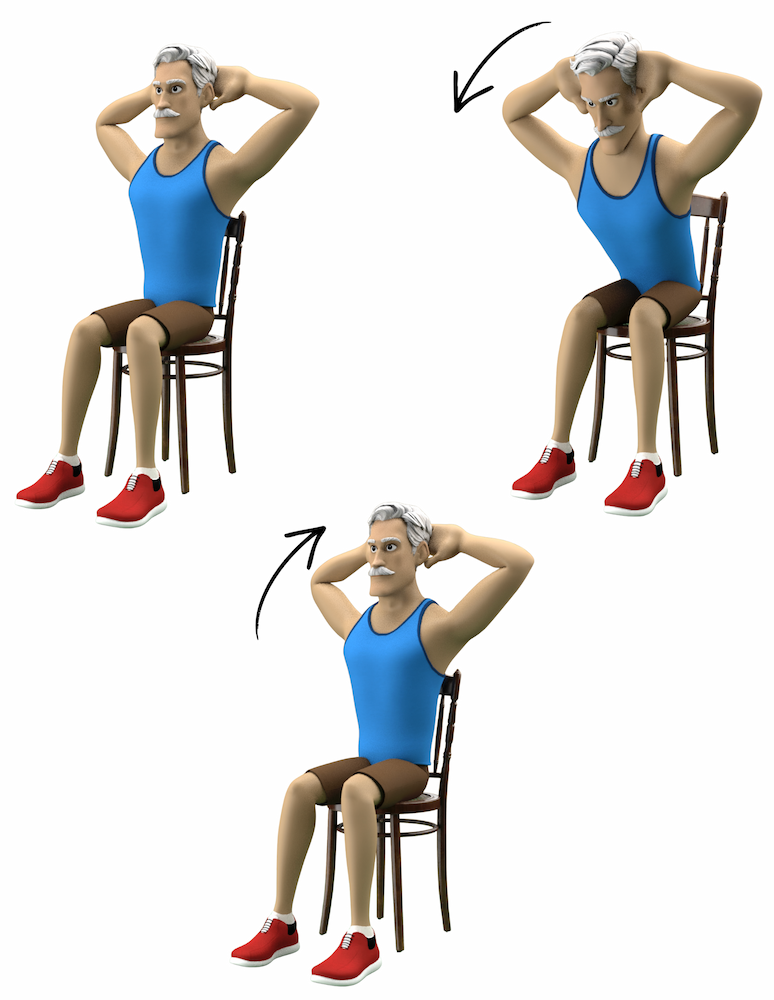 Flexions avant contrôlées sur chaise