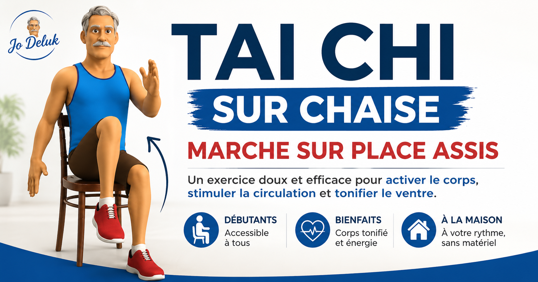 Tai Chi sur chaise : La marche sur place assis