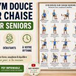 Gym souce sur chaise affiche pdf imprimable
