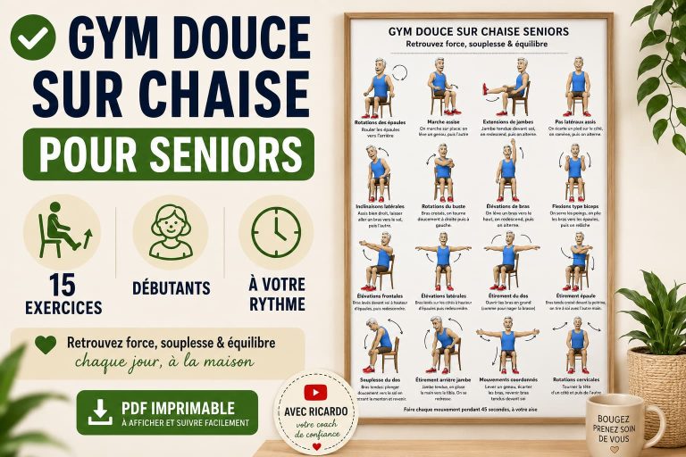 Gym souce sur chaise affiche pdf imprimable