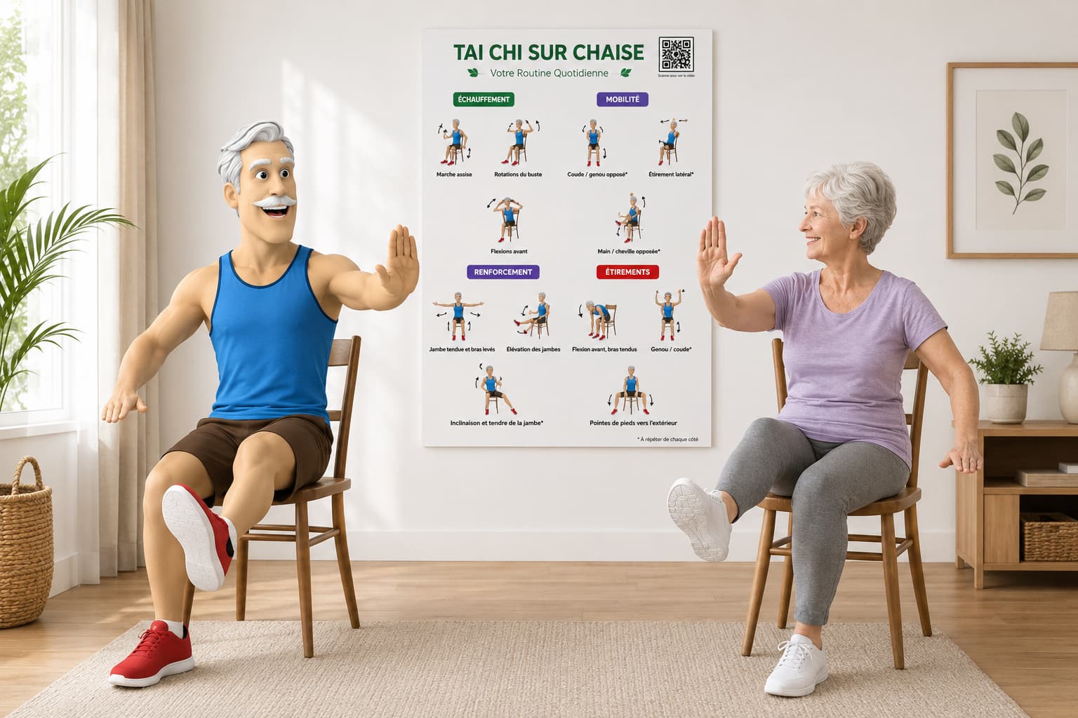 Affiche Tai chi routine bien etre