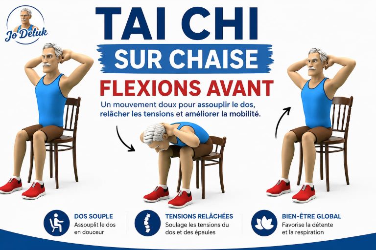 Tai chi sur chaise Flexions avant