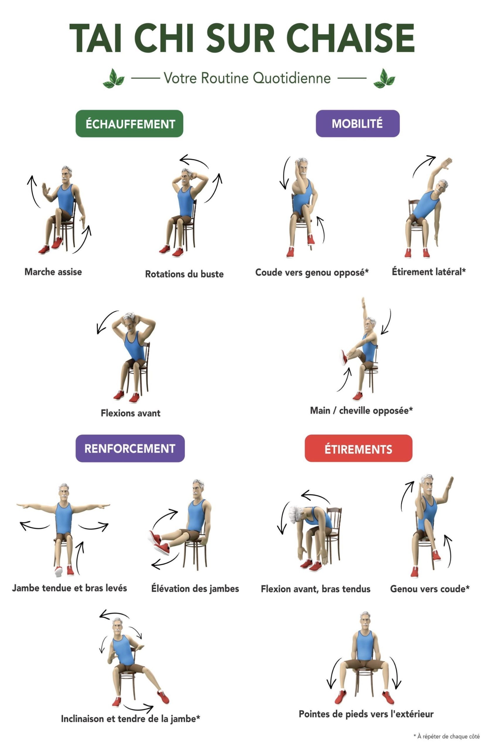 Affiche, tai chi sur chaise, ratio 3-4.